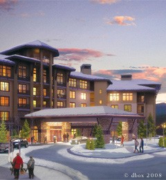Artist's rendering of the front entrance to the Viceroy Snowmass.