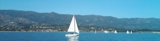 Sailboat in Santa Barbara, California Sailboat in Santa Barbara, California