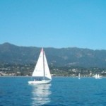 Santa Barbara Sailboat (Jen Miner) Sailboat in Santa Barbara, California
