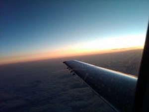 Sunset from airplane view Sunset view from airplane