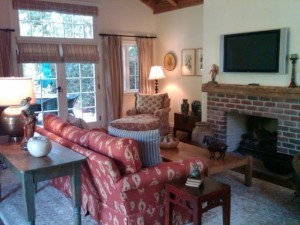 suite's living room Suite living room at San Ysidro Ranch