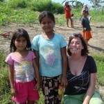 charyn Charyn Pfeuffer and two new friends along the Amazon River in Peru, 2008