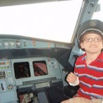 flygal1 Child in the airline captain's seat