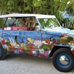 sanibeljeep Custom-painted Volkswagen Thing belongs to the longtime manager of the Gulf Breeze Cottages on the beach. To me, it epitomizes colorful, tropical Sanibel Island.