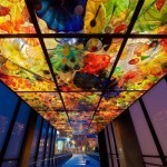 glass bridge Dale Chiluly Bridge in the Museum of Glass
