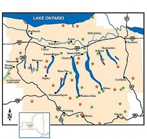 Hike and Bike Trails Map Finger Lakes NY