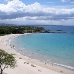 The view of the beach and beautiful turquoise ocean, from our 7th floor lanai.