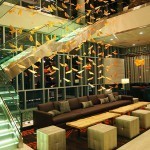 Modern lobby in the new SpringHill Suites Denver property.