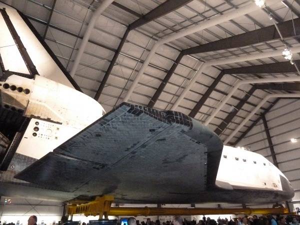 Underside of the Space Shuttle Endeavor at the California Science Center (Jennifer Miner) Underside of the Space Shuttle Endeavor at the California Science Center (Jennifer Miner)
