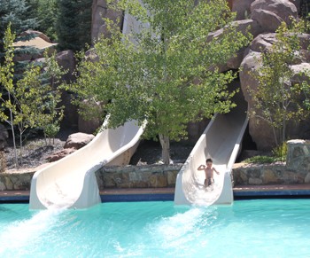 Water slides at The Broadmoor