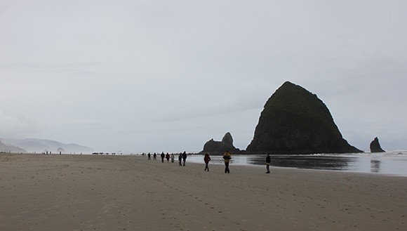 You can't miss Haystack Rock - a massive monolith on the vast expanse of Cannon Beach.