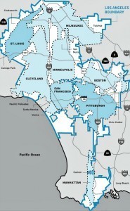 How Big is Los Angeles map