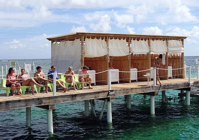 Massage cabanas at the Reef Explorer excursion