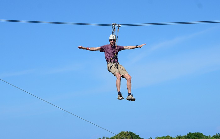 Ziplining at Bavaro Adventure Park