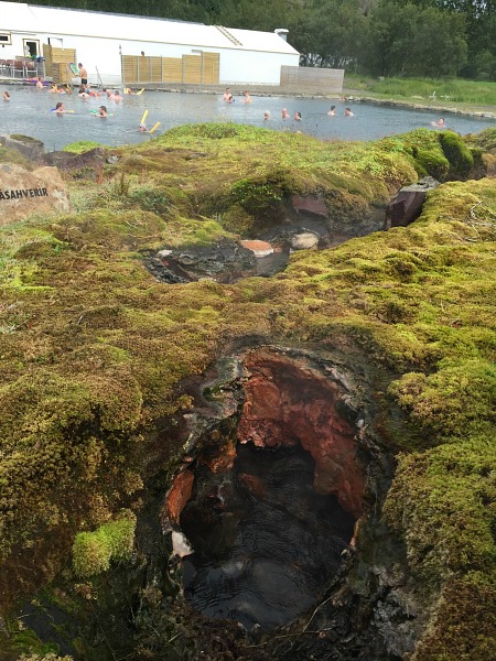 Natural hot springs, thermal vents and the Secret Lagoon in Iceland